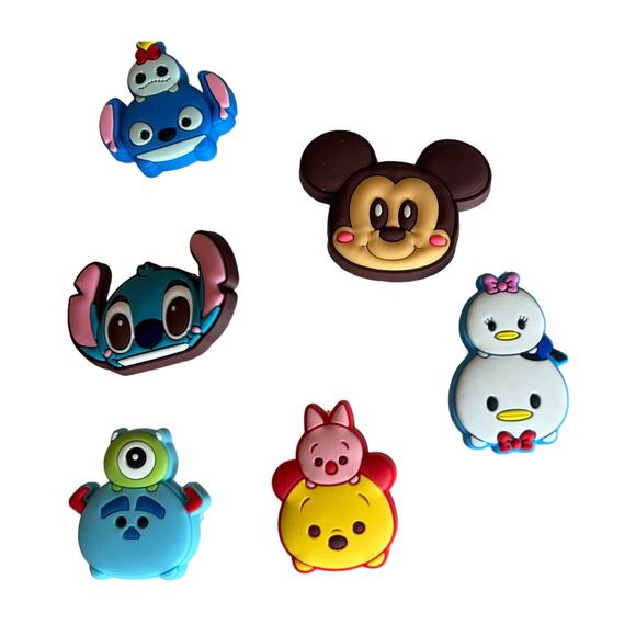 NEW Lilo Stitch Mickey Mouse SHOE CHARMS 8pc For Rubber Clogs Bags + Donald Duck - Picture 4 of 6